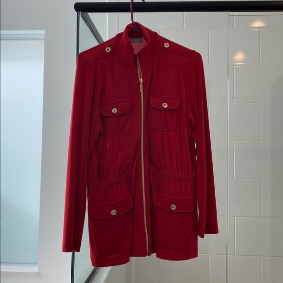 Travelers by Chico's Jackets & Blazers - Women's Red Jacket